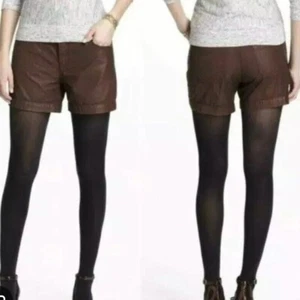 Holding Horses Coated Cotton Shorts Women 25 Brown 4" Inseam Boho Festival - Picture 1 of 10