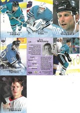 1995-96 Be A Player BAP UD Hockey San Jose Sharks Complete Base Team Set (7)