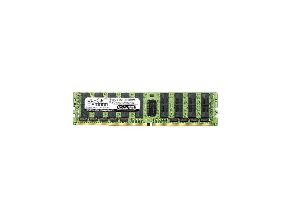 Black Diamond Memory 32GB ECC Registered DDR4 2400 (PC4 19200) Server Memory Mod - Image 1 of 1