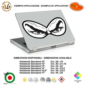 Diabolik occhi adesivo notebook tablet sticker picture comics print pvc 1 pz. - Photo 1/2