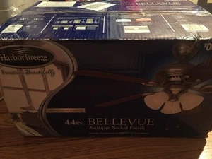 Harbor Breeze 44 Inch Ceiling Fan Antique Nickel Finish - Picture 1 of 12
