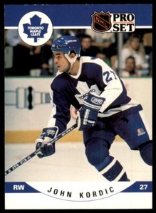 1990-91 Pro Set John Kordic Toronto Maple Leafs #536
