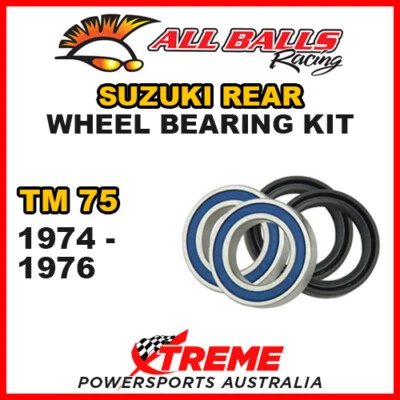 Kit de cojinete de rueda trasera MX para moto de cross Suzuki TM75 TM 75 1974-1976, todas las bolas 2 Foto 1 de 2