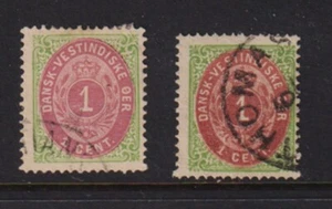 Danish West Indies - #5, normal and inverted frames, cat. $ 60.00 - Picture 1 of 1