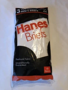 Vintage 1992 Hanes Unterwäsche 3er-Pack weiße Herren-Slips Größe 44 - Bild 1 von 4