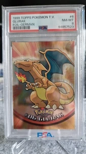 Pokémon 1999 Topps Chrome #06 Glurak PSA 8 Pokémon TV Near Mint Deutsch - Bild 1 von 4