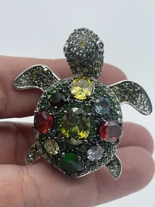 Noir Tilley The Turtle Crystal CZ Ring Sz 6 - Picture 1 of 11
