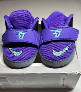 Nike KD Kevin Durant Purple Infant 0-3 Mo Basketball Shoes Slip On New In Box
