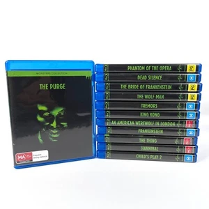 Blu-Ray Monsters Collection 12x Movie Set The Purge, King Kong, Frankenstein Lot - Picture 1 of 5