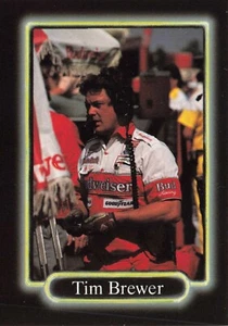 Tim Brewer Bud Racing #44 NASCAR Crew Chief Card 1991 Traks Racing - Picture 1 of 2