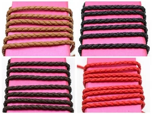16.4 Feets Braided Bolo Leatheroid String Jewelry Cord 3mm Colour Choice - Picture 1 of 11