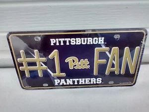 PITT University of Pittsburgh Panthers. #1 VENTILADOR. Letrero de matrícula. Regalo. NUEVO - Imagen 1 de 5