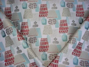 16-3/8 KRAVET LEE JOFA AQUA SIENNA LAMP SHADE BROCADE DRAPERY UPHOLSTERY FABRIC - Picture 1 of 4