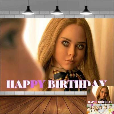 M3GAN Horror Party Supplies Backdrop Banner Background Vinyl 5x3ft - Image 1 of 4