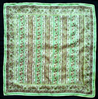 Vintage Liberty of London silk scarf - floral stripe print - 22 x 22 ins - Image 1 of 4