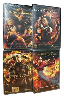4 Dvd THE HUNGER GAMES + LA RAGAZZA DI FUOCO + IL CANTO DELLA RIVOLTA completa - Immagine 1 di 4
