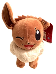 BNWT Pokemon Winking Eevee Small 8" Plush Toy - Picture 1 of 2