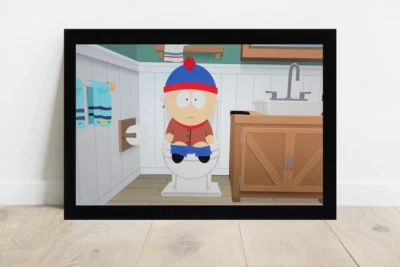 South Park Bathroom Poster Print-Stan Marsh On Toilet-Funny Wall Décor-1206 - Image 1 of 4