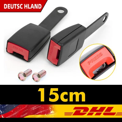 2 Stk 15cm Gurtschloss Für Auto Sicherheitsgurt Laschenschloss Hochwertiges - Bild 1 von 4