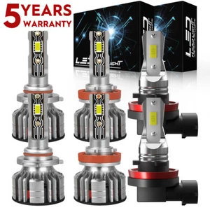 For 2013 2014 2015 Honda Accord Combo LED Headlights Fog Lights Bulbs 6000K 8AQC - Foto 1 di 21