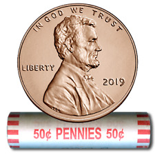 2017 D LINCOLN SHIELD PENNIES UNOPENED UNCIRCULATED 50 ROLL BOX 2500 TOTAL CENTS