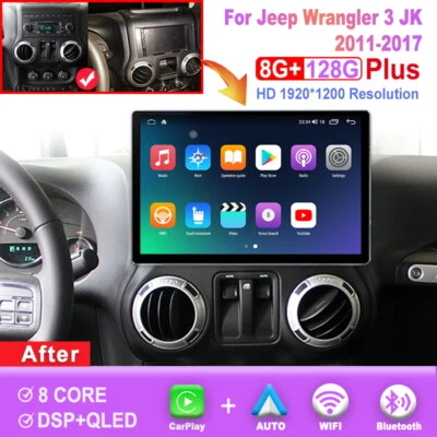 13.1 inch For Jeep Wrangler 3 JK 2011-2017 Car Radio Carplay Android Multimedia - Image 1 of 4