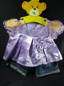 Top jeans Build a Bear rosa lavanda raso borchie fondo datato 05/11 - #1009151 - Foto 1 di 10