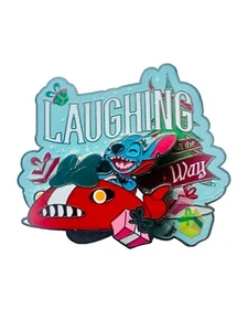 Disney Pin 2023 DLR Holiday Stitch Red Car Laughing All The Way Christmas Gift - Picture 1 of 3