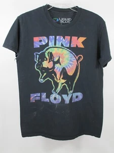PINK FLOYD Grafik T-Shirt Unisex Größe Small Batik fliegendes Schwein flüssig blau Fehler - Bild 1 von 9