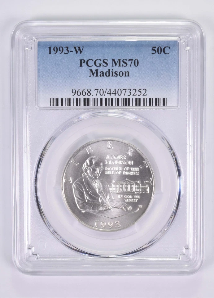 MS70 1993-W Madison Bill of Rights Commemorative Half Dollar PCGS *3068 - Image 1 of 4