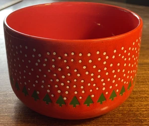 Tazón profundo Waechtersbach árboles rojos copos de nieve - Imagen 1 de 6