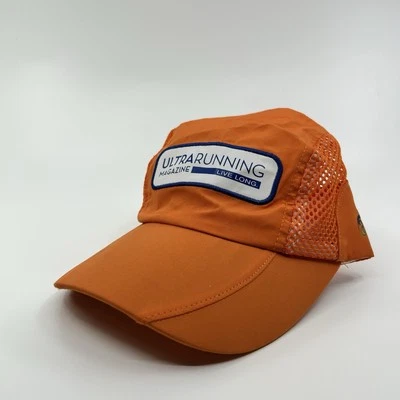 Sombrero para correr Topo de malla atlética naranja varios logotipos OSFM Foto 1 de 4