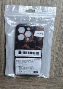 Tortoise Shell Phone Case Compatible for Retro Leopard Cheetah iPhone 16 Pro - Picture 1 of 2