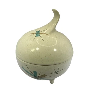 Salem Free Form Hop Scotch Türkis Zuckerdose Vintage MCM North Star - Bild 1 von 9