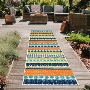 Rugshop Outdoor Carpet Runner Ronda Modern Bohem Indoor/Outdoor Runner Rugs 2x7 - Picture 1 of 7