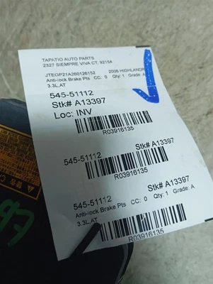 Anti-Lock Brake Part Actuator And Pump Assembly Fits 04-07 HIGHLANDER 3916135 Foto 1 de 4