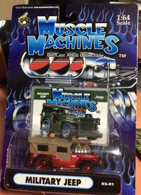 MUSCLE MACHINES  1942 MILITARY JEEP VEHICLE   BLOWER 1/64 SCALE -  JEEP - - Image 1 of 2