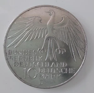 10 Mark Olympische Spiele München BRD 1972 Silber Münze Prägung D - Bild 1 von 2