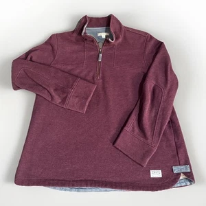 Orvis Sweatshirt Womens Large Red Quarter Zip Long Sleeve Outdoors - Picture 1 of 6