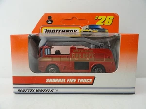 1998 Matchbox #26 Snorkel Fire Truck (Red Matchbox Fire Dept.) in box - Picture 1 of 7