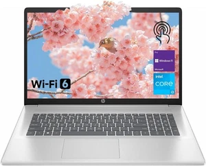 HP 17.3'' FHD Touchscreen Laptop, Core i3-N305, 8GB+512GB, WiFi, Win 11 Pro - Picture 1 of 7