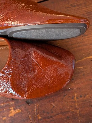 Nuevos zapatos planos zara 5 rojo oscuro Foto 1 de 4