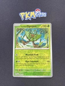 Juego de cartas coleccionables Pokémon Máscara verde azulado Ogerpon Twilight Masquerade 024/167 Holograma inverso raro LP. - Imagen 1 de 3