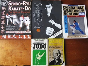 SET OF 5 CHINESE FAST WRESTLING-TAO OF JKD-KARATE-DO-SENDO-RYU KARATE-JUDO - Picture 1 of 1