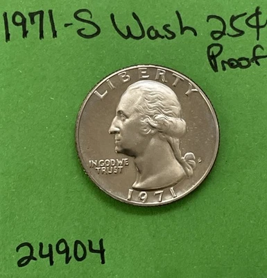 1971 S Washington Quarter Choice Proof 25c US Coin Collectible - Image 1 of 3