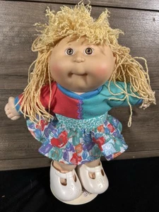 1991 “Pretty Crimp ‘n Curl” Doll By Cabbage Patch Kids Blonde, Brown Eyes 14inch - Picture 1 of 11