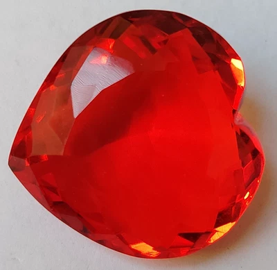 AAA+ 96.10 Ct. Large Mexican Fire Opal Heart Shape Loose Gemstone Gift for Women - Image 1 of 4