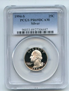 1994 S 25C Silver Washington Quarter Proof PCGS PR69DCAM - Picture 1 of 1