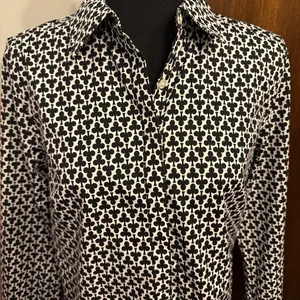Talbots Bluse 4 Knöpfe Club Poker knitterarm Büro Karriere - Bild 1 von 11