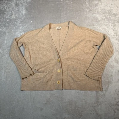 Suéter Sundance Mujer Pequeño Marrón Cárdigan Abotonado Cachemira Lujo Preppy Foto 1 de 4